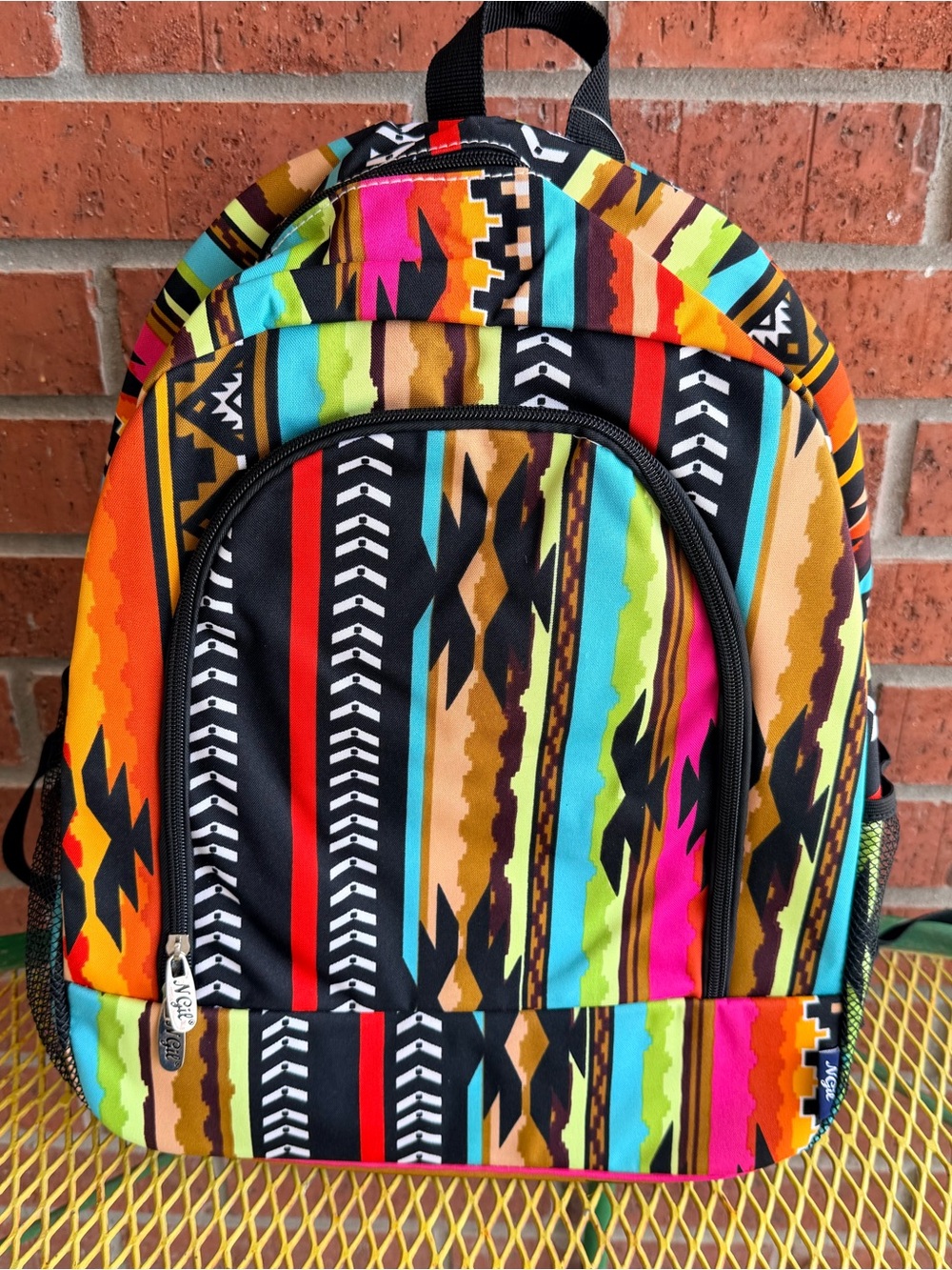 NWT NGIL VIBRANT Multi-Color Aztec Print Backpack